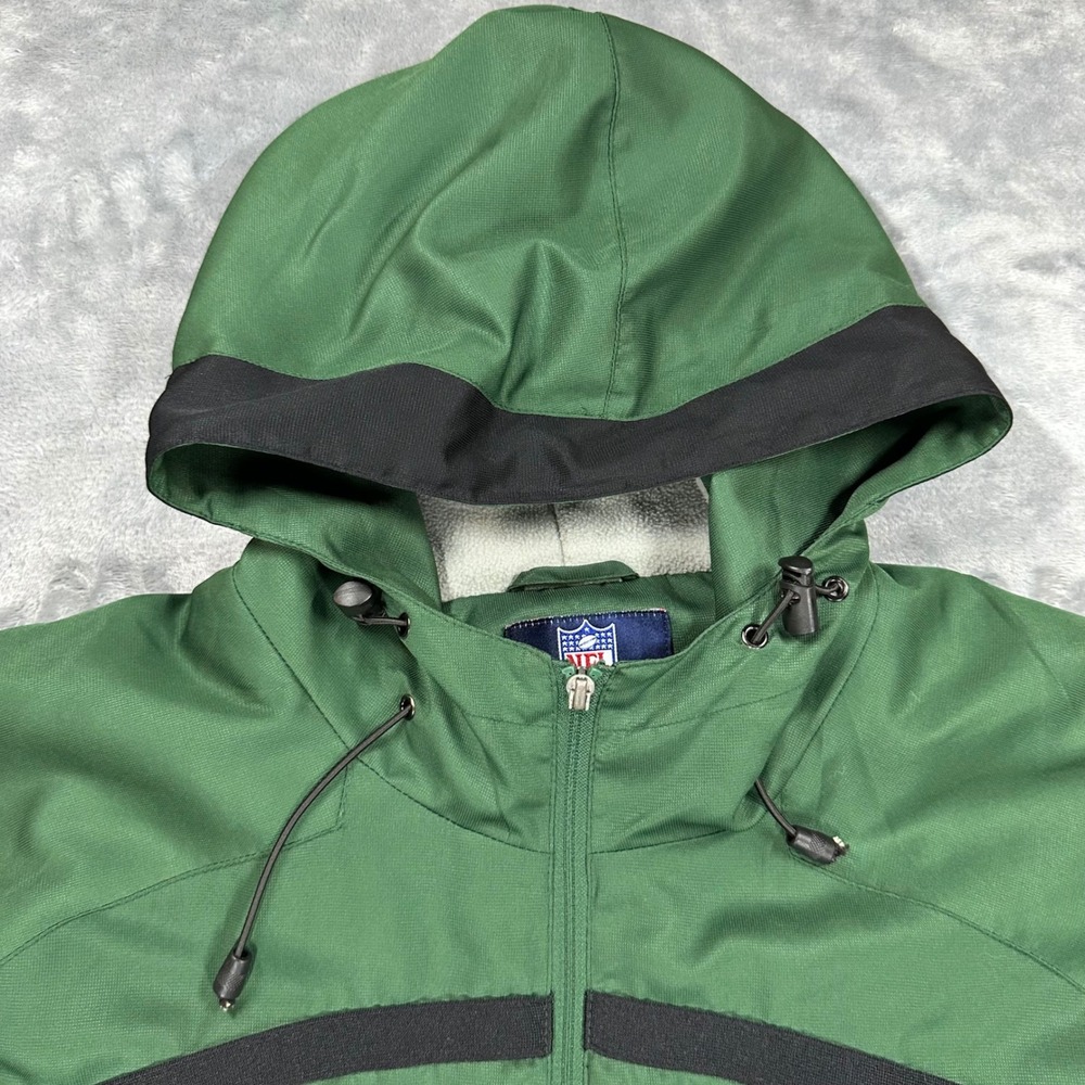 Reebok NFL New York Jets Authentic Sideline Jacket Mens XL Green Full Zip Hooded - Picture 4 of 16